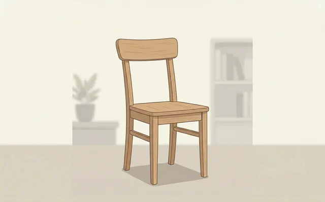 One simple chair centered in the image.